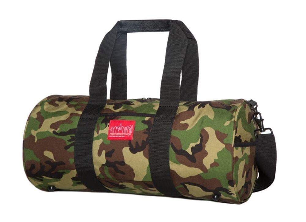 Manhattan Portage "Chelsea" Drum Duffle Bag in Green Camo Print